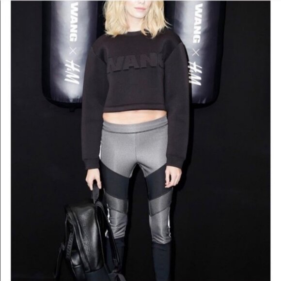 NEW Alexander Wang x H&M Leggings Black Size 4 NWT - Picture 3 of 10